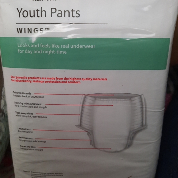 (2) 14ct New Cardinal Health Youth Adult Pull Ups Diapers L/XL 60-125lbs 28 - Picture 2 of 2
